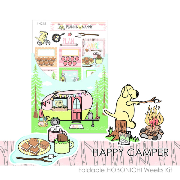 H215 HOBONICHI Weekly Planner Stickers - Happy Camper Collection