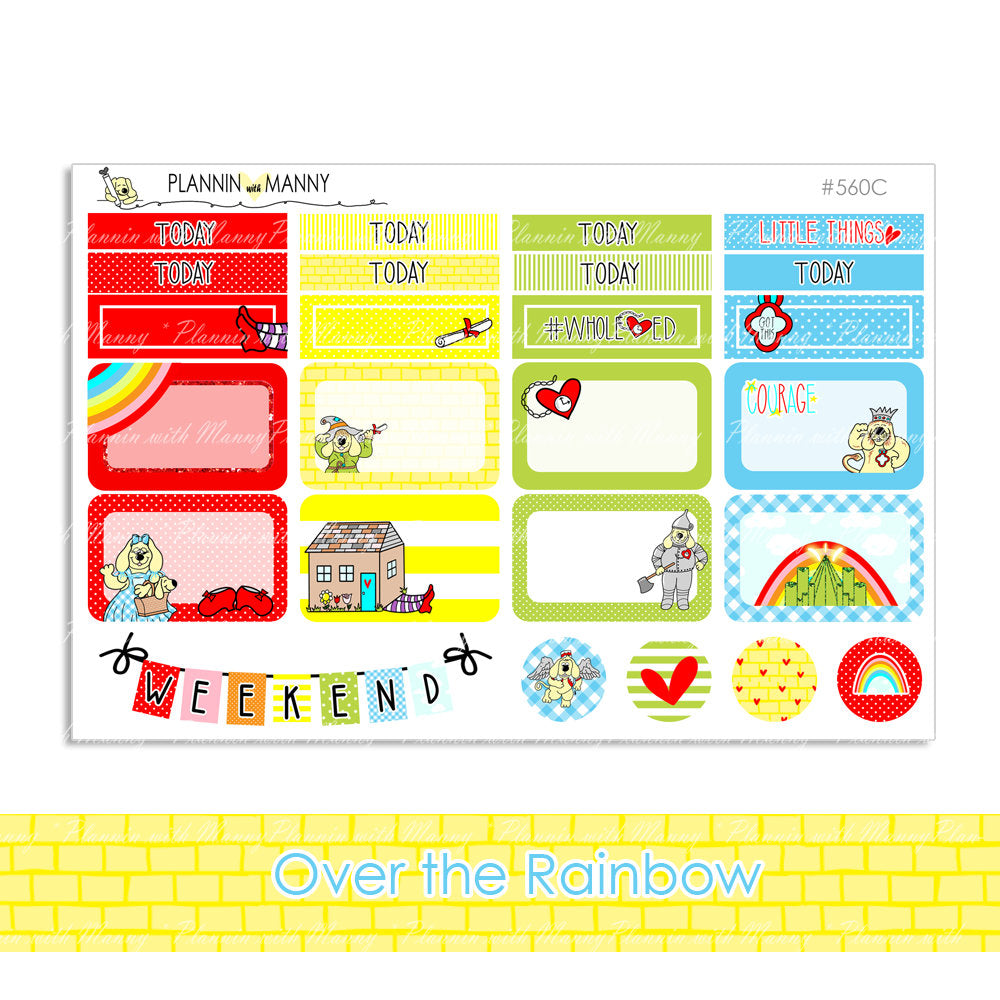 560 Over the Rainbow Vertical Planner Kit Options