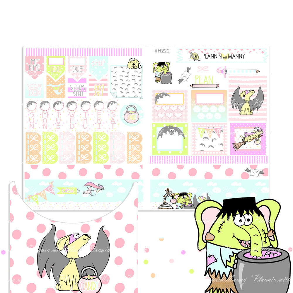 H222 HOBONICHI Weekly Planner Stickers - Boo Crew Collection