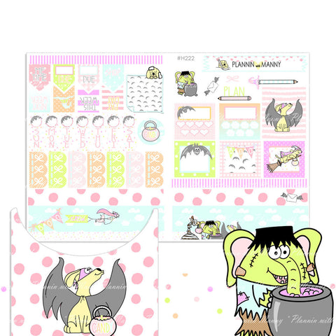 H222 HOBONICHI Weekly Planner Stickers - Boo Crew Collection