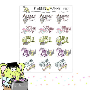 557 Boo Crew Saying Planner Stickers