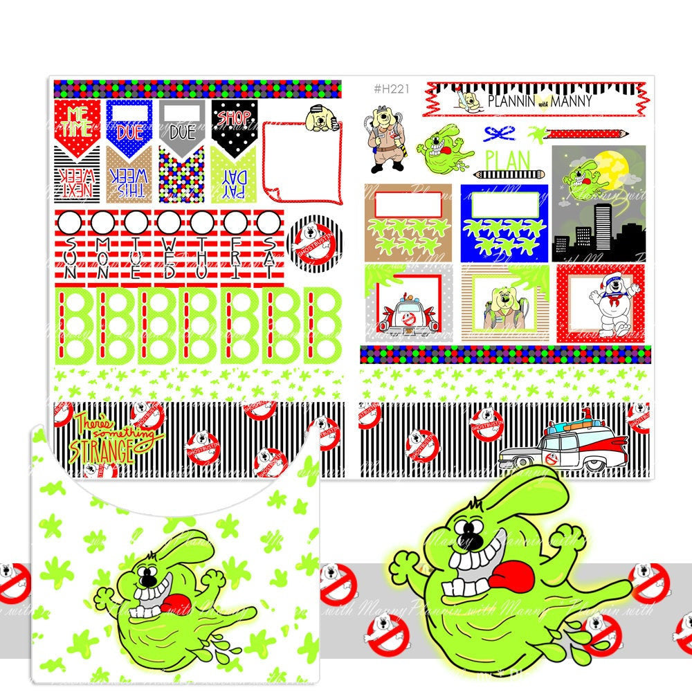 H221 HOBONICHI Weekly Planner Stickers - Ghostbustin Collection