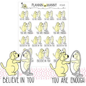 568 You Are Enough & I Believe in You Planner Stickers