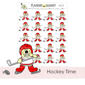 573 Hockey Manny Planner Stickers! GAME FACE ON! Lol