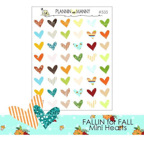 535 FALL HEART Planner Stickers - Fallin for Fall Collection