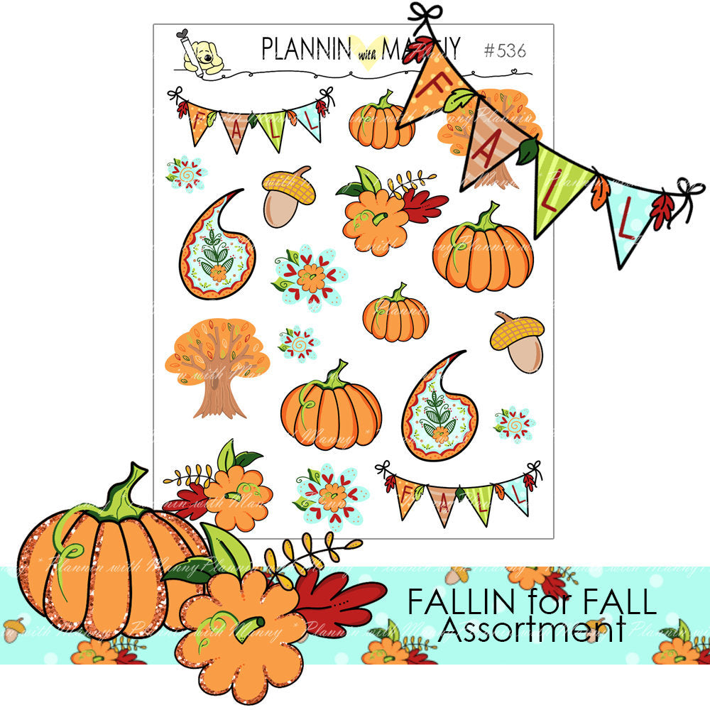 536 FALL FUN Assorted Planner Stickers - Fallin for Fall