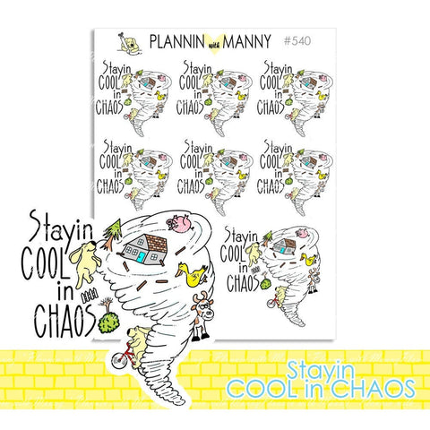 540, TORNADO PLANNER STICKERS Cool in Chaos