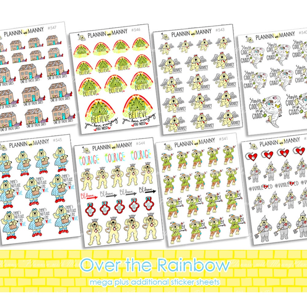 560 Over the Rainbow Vertical Planner Kit Options