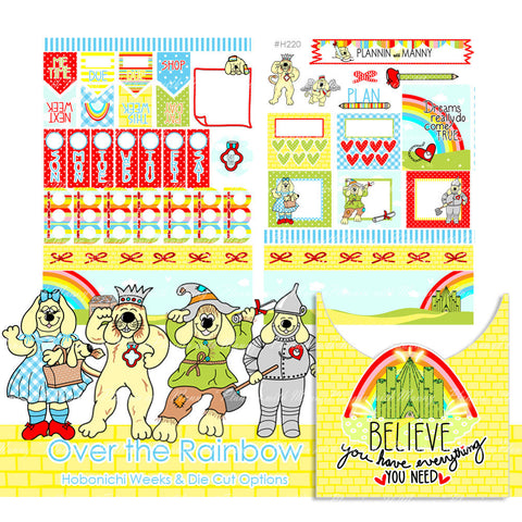 H220 HOBONICHI Weekly Planner Stickers - Over the Rainbow Collection