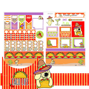 H224 HOBONICHI Weekly Planner Stickers - Taco Life Collection