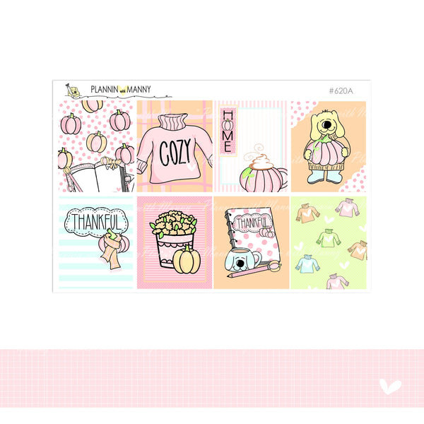 620 VERTCIAL MEGA Kit Planner Stickers - Pretty in Pink Collection