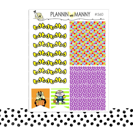 560 Spook City Header Planner Stickers