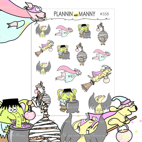 558 A&B Boo Crew Character Planner Stickers and Diecuts