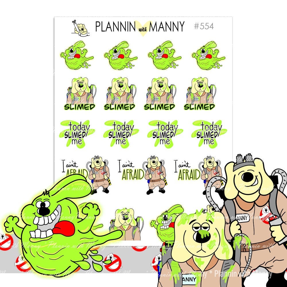 554 Ghostbusin Slime Deco Planner Stickers