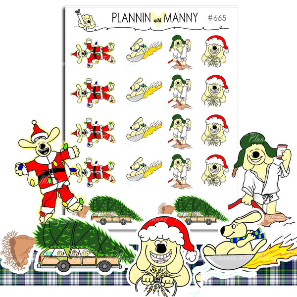 665 Christmas Vacation Character Planner Stickers & Diecuts