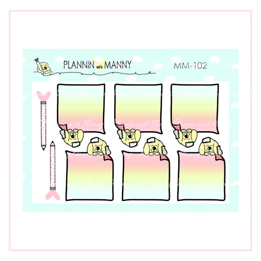 mm102 MICRO Rainbow Notes Planner Stickers - Manny Micros Collection