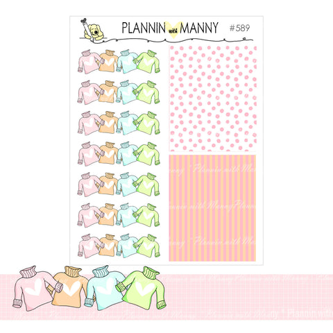 589 Sweater Sticker Headers- Pretty in Pink Collection