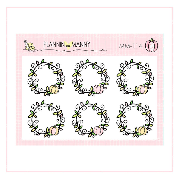 mm113 - mm118 MICRO Pretty in Pink Fall Collection Planner Sticker Set
