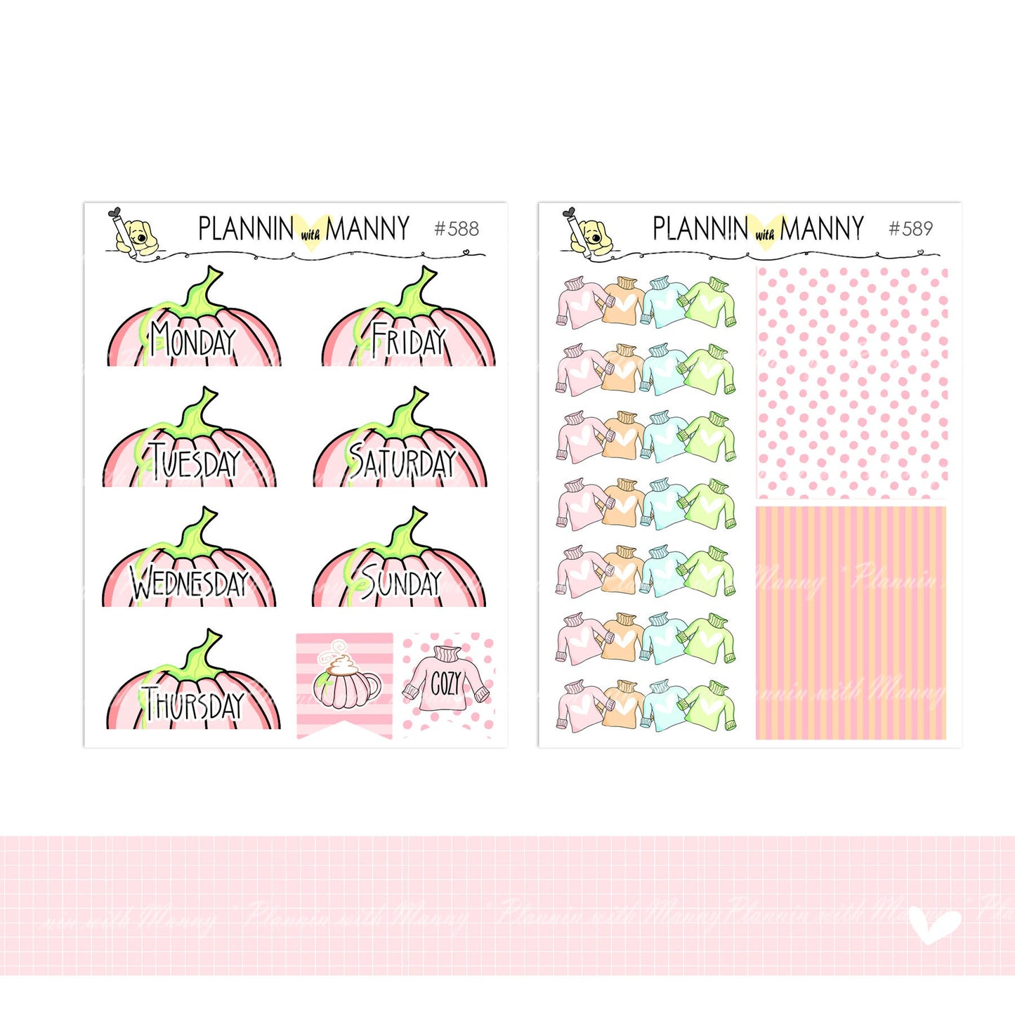 620 VERTCIAL MEGA Kit Planner Stickers - Pretty in Pink Collection