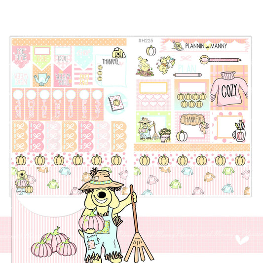 H225 HOBONICH Weekly Planner Stickers -Pretty in Pink Fall Collection