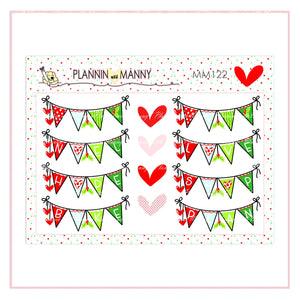 MM122 MICRO Christmas Banner Planner Stickers- Jolly Collection