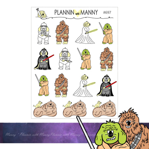 697 Feeling the Force Character Planner Stickers