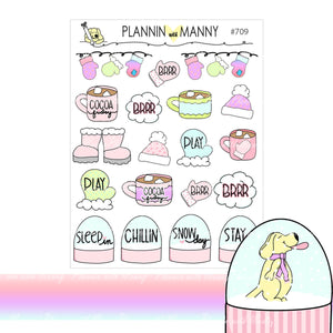 709 Snow Days Deco Planner Stickers - Snow Days Collection