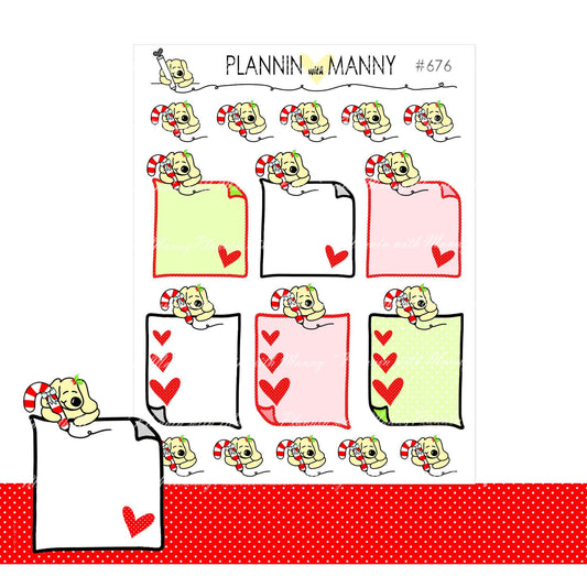 676 Candy Cane Peek A Boo Planner Stickers