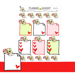 676 Candy Cane Peek A Boo Planner Stickers
