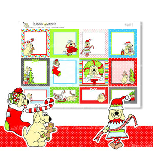 L691 MERRY MANNY Christmas Box Stickers,Christmas Planner Stickers