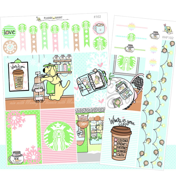 HP102 CLASSIC HP Weekly Planner Stickers - Mannybucks Winter Collection