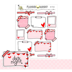 733 Sweet Pink Post It Planner Stickers