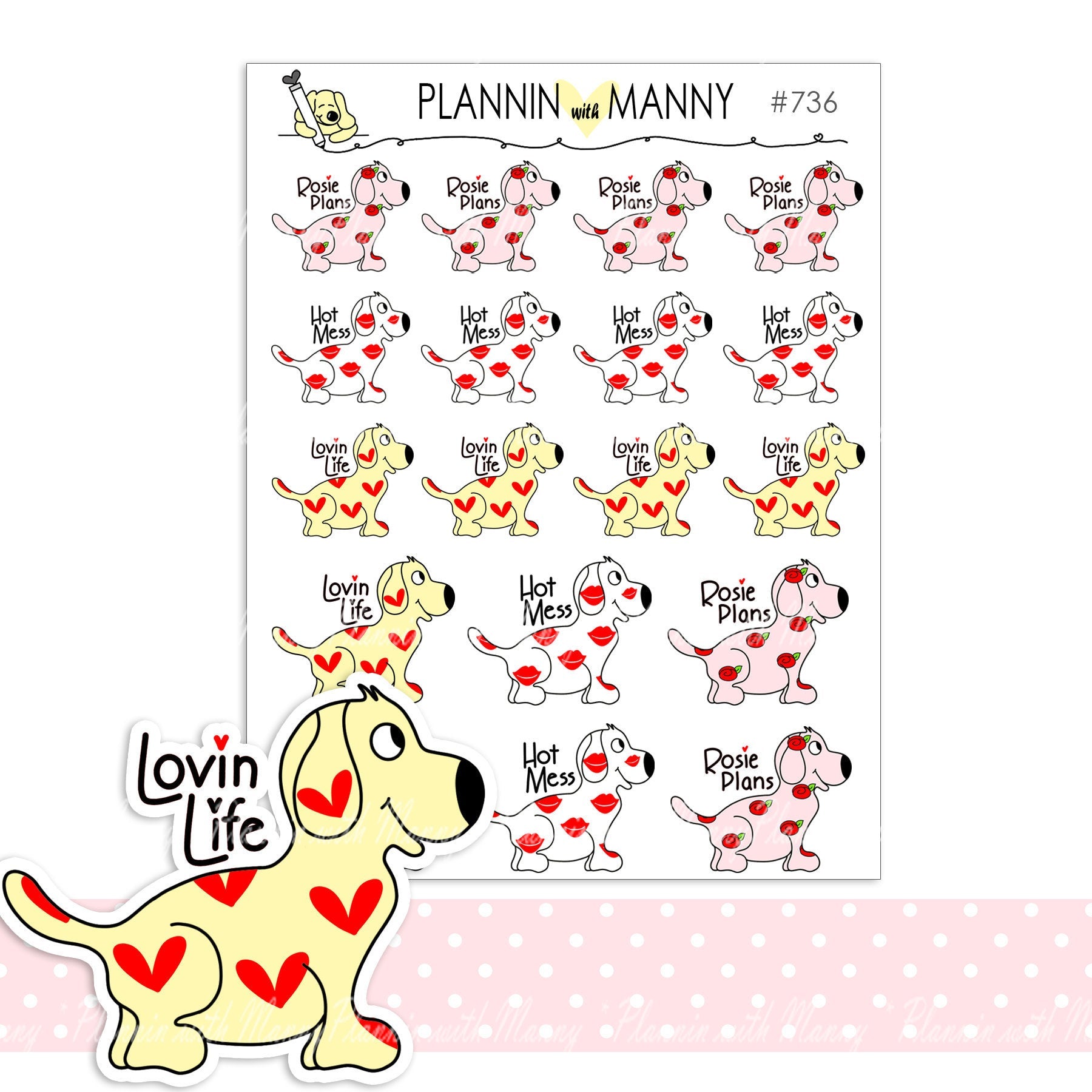 736 Baby Manny Sweet Talk Planner Stickers