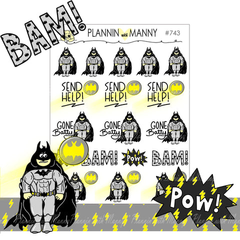 743 FEELIN BATTY Planner Stickers - Puppy Power Collection