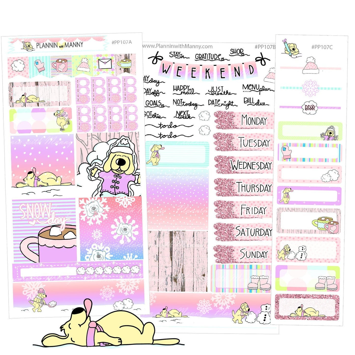 PP107, PP Weeks Weekly Kit - Snow Days Collection