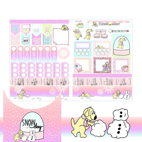 H229  HOBONICHI Weekly Planner Stickers -Snow Days Collection