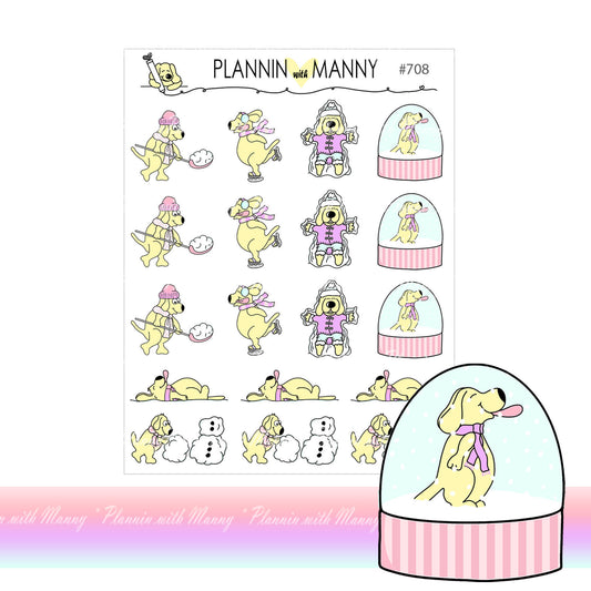 708 Snow Days Character Planner Stickers- Snow Days Collection