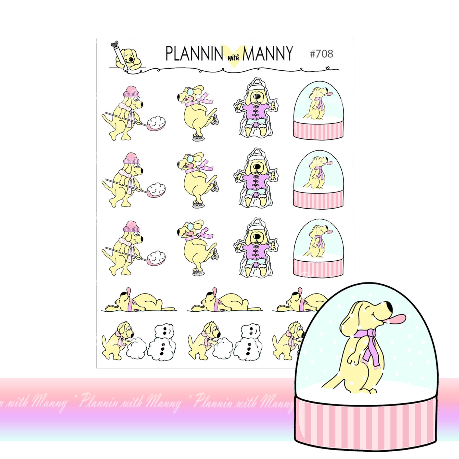 708 Snow Days Character Planner Stickers- Snow Days Collection