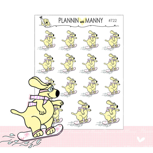 722 Snowboading Planner Stickers - Snow Much Fun Collection