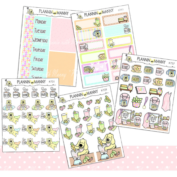 750 VERTCIAL MEGA Kit Planner Stickers - Super Hero You Collection