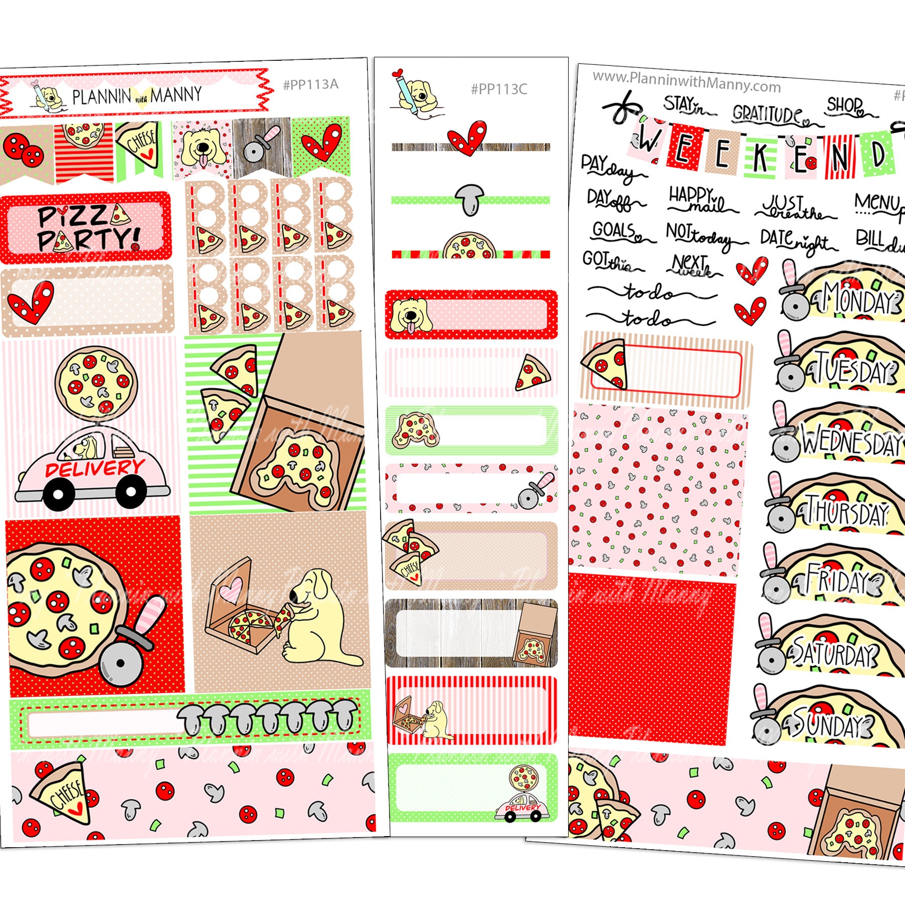 PP113, PP WEEKS Weekly Kit - Pizza Party Collection