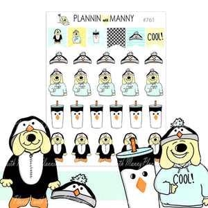 761 Penguin Manny Planner Stickers- Penguin Life Collection