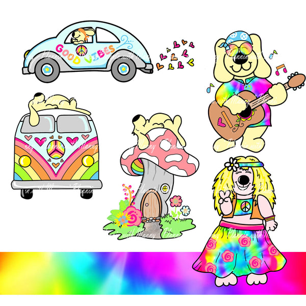 793 SUMMER OF LOVE CHARACTER Planner Stickers - Summer of Love