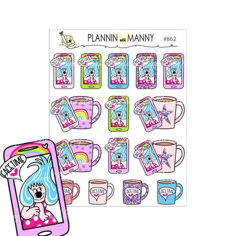 862 Facetime Planner Stickers