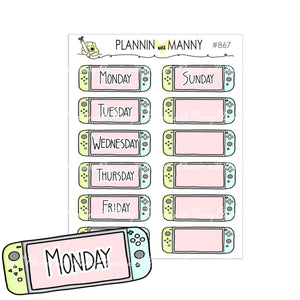 867 SWITCH DATE COVER Planner Stickers and Write Ins -Manimal Crossing Collection