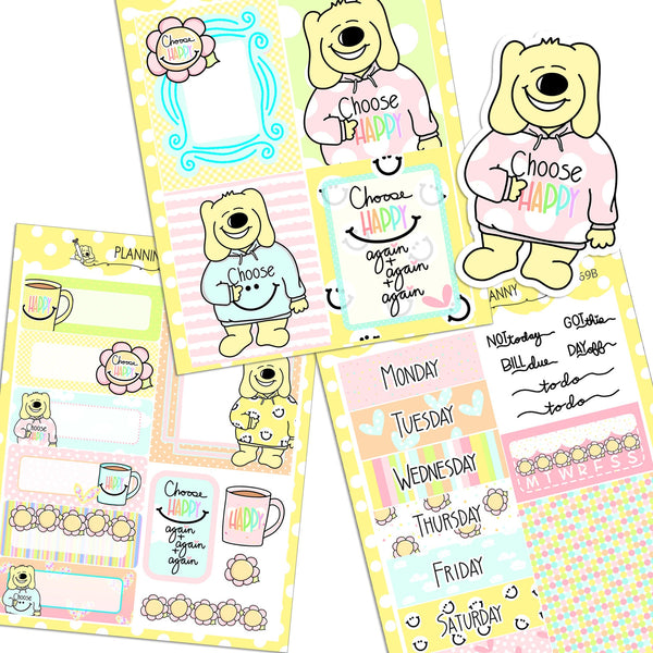 869 VERTICAL MINI Weekly Planner Stickers - Choose Happy Collection