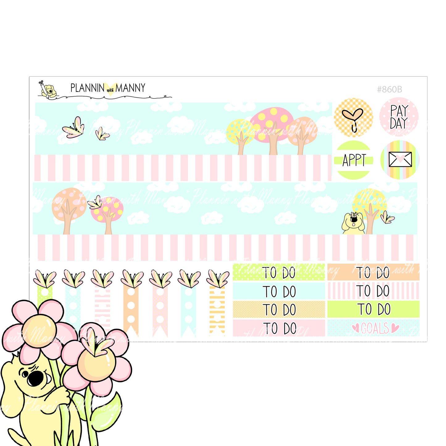 860 VERTICAL Weekly Kit- Butterfly Kisses Collection