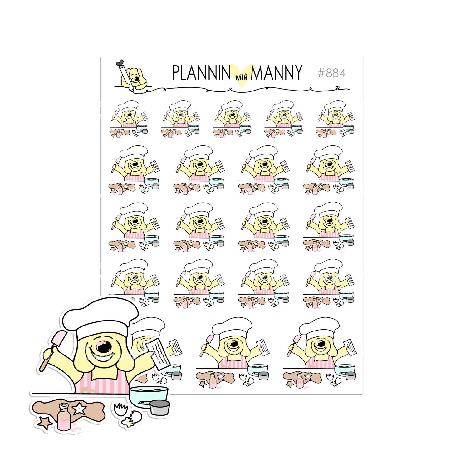 884 Baking Planner Sticker