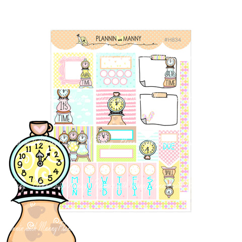 H834 MINI HOBONICHI Weekly Planner Stickers - Clockwork Collection