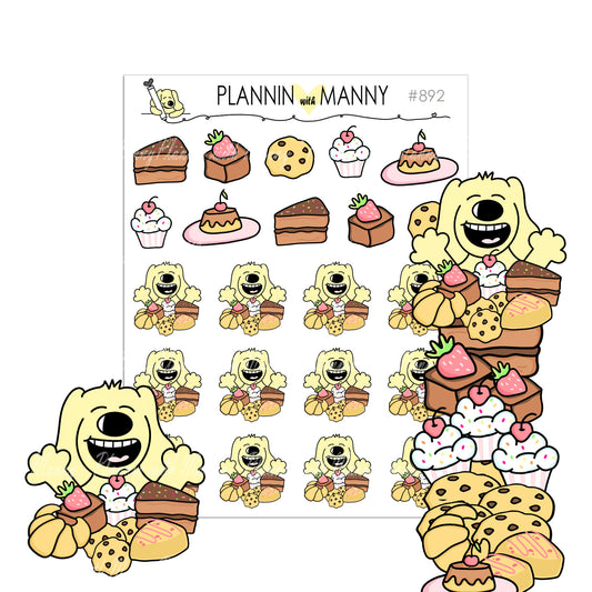 892 Binge Planner Sticker and optional Bookmark and Diecut